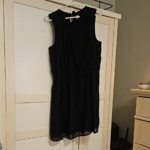 a new day Chic Black Textured Mini Dress